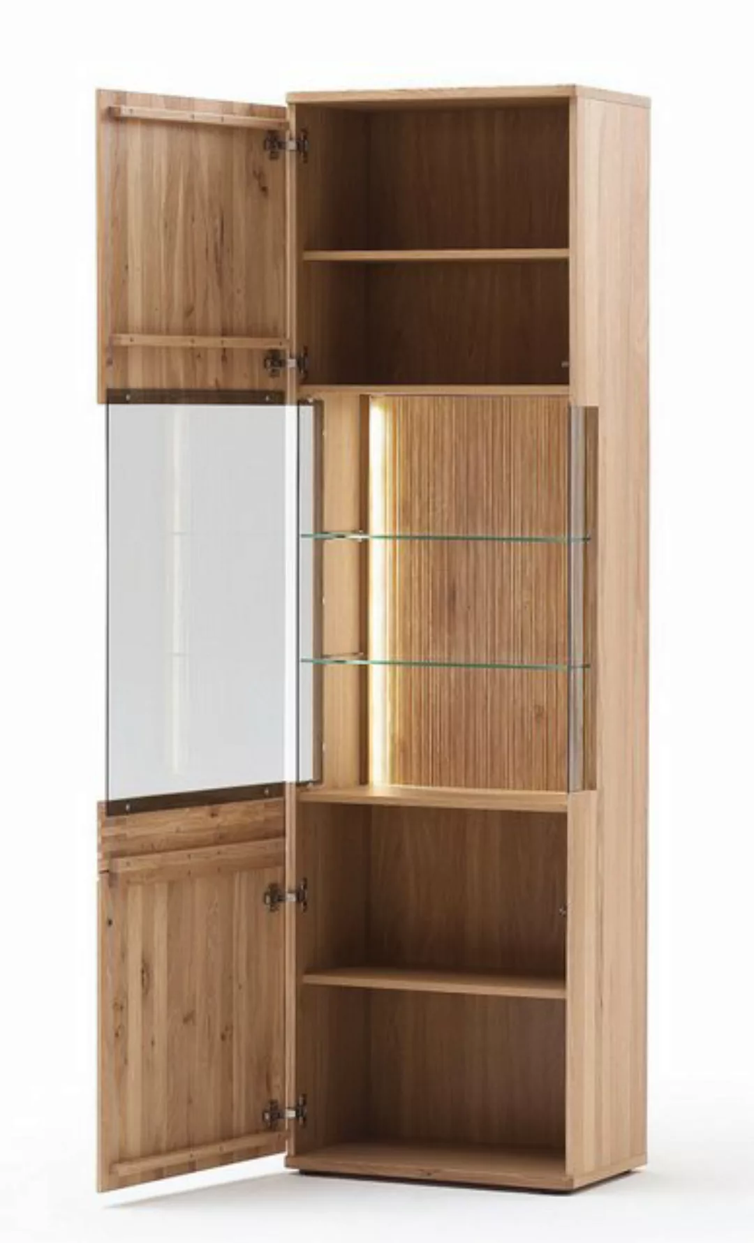 MCA furniture Vitrine Vitrine Salvador, Balkeneiche Bianco, LED Beleuchtung günstig online kaufen