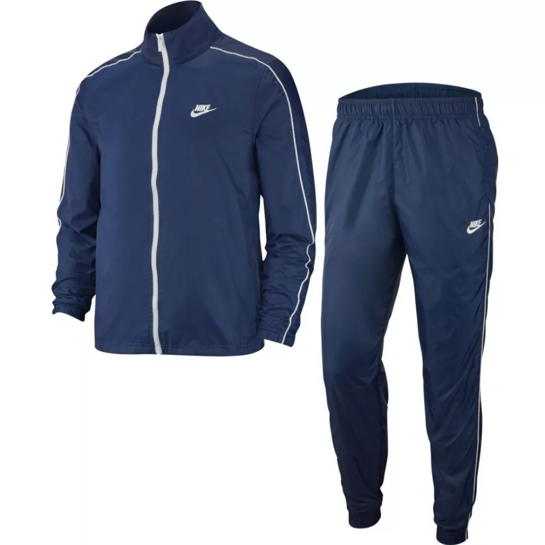 Nike Sportswear Basic Trainingsanzug S Midnight Navy / White / White günstig online kaufen