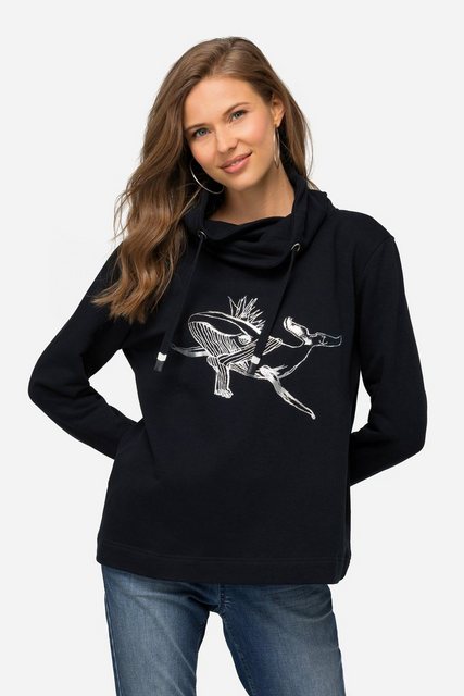 Laurasøn Sweatshirt Sweatshirt Stehkragen Wal Langarm günstig online kaufen