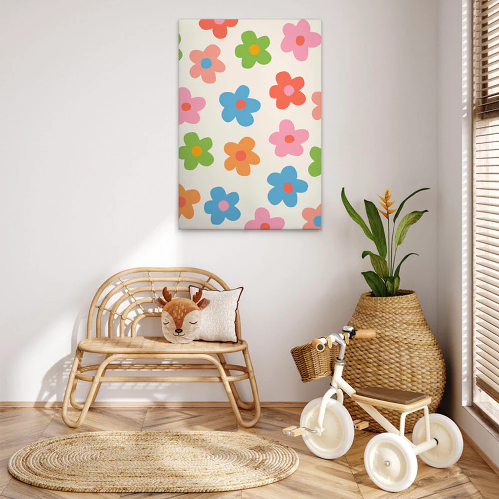 A.S. Création Leinwandbild "Flowers - Wandbild Creme Weiß Bunt Keilrahmen K günstig online kaufen