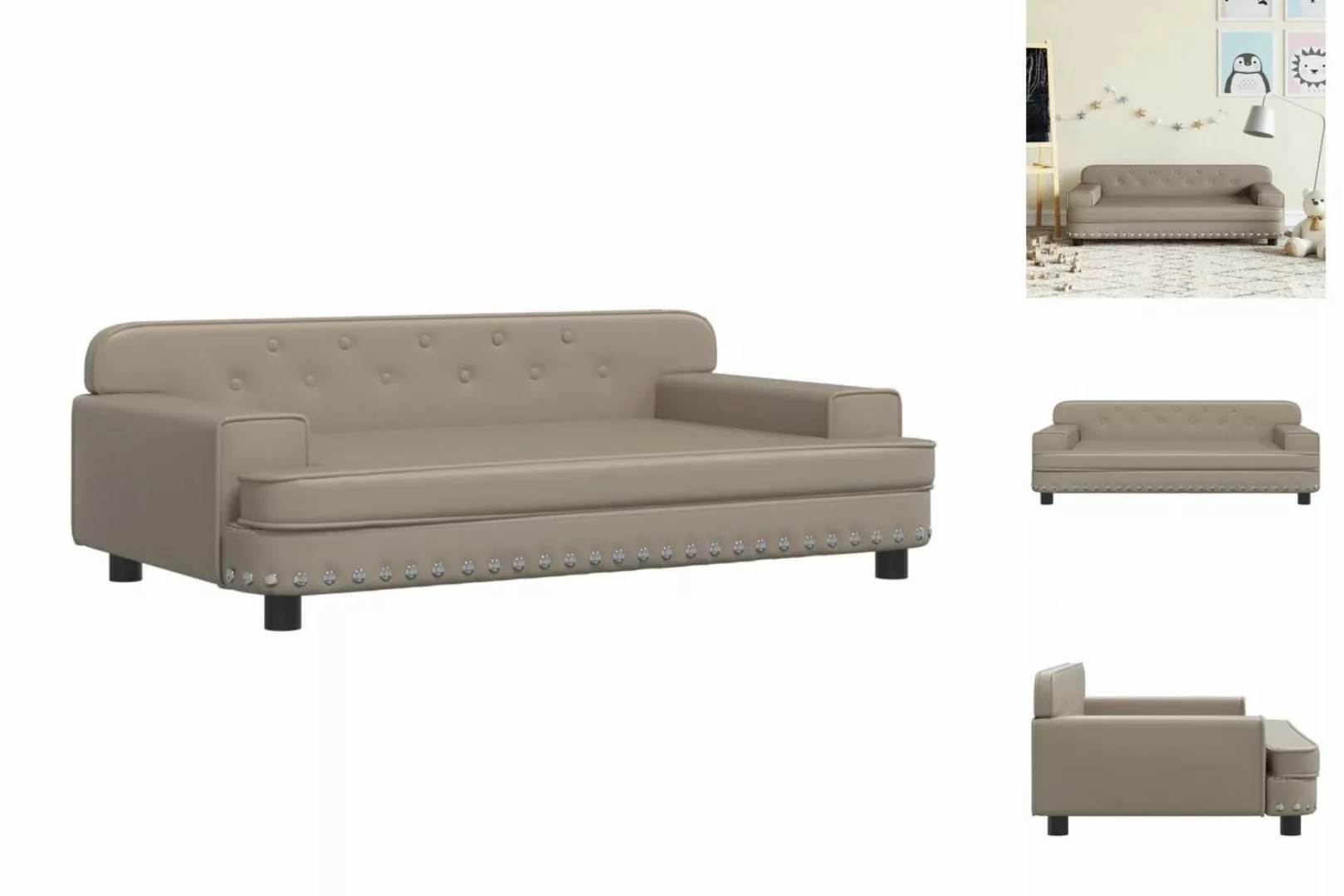 vidaXL Kindersofa Kindersofa Cappuccino 90x53x30 cm Kunstleder Kindercouch günstig online kaufen