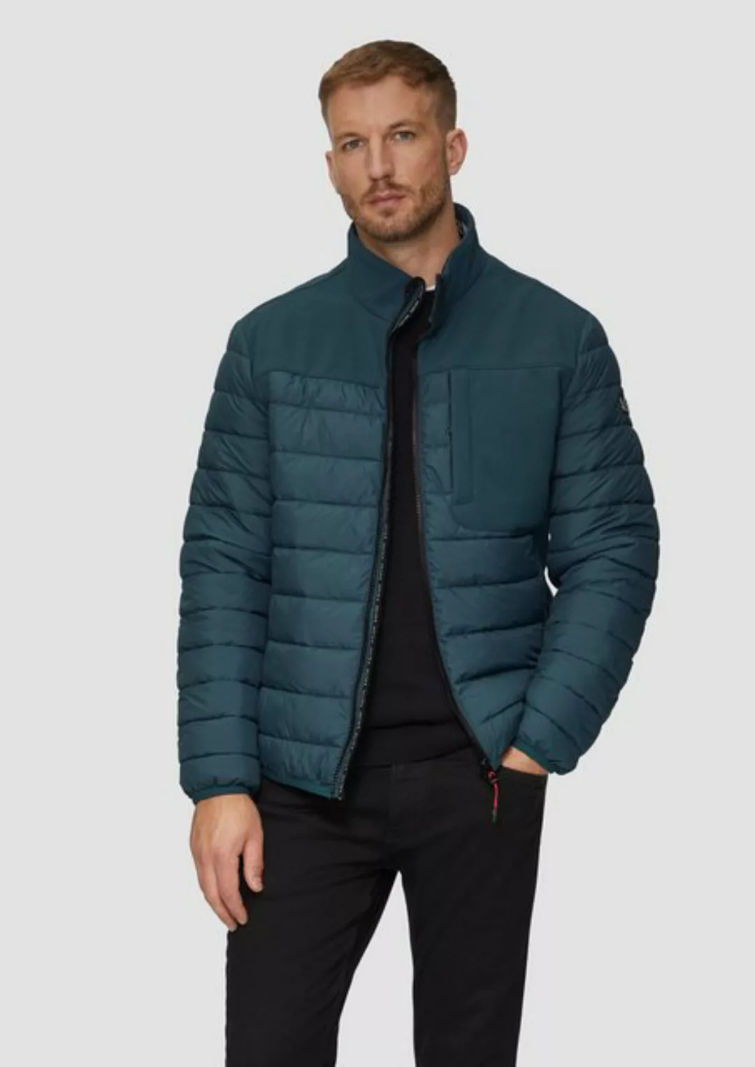 s.Oliver Allwetterjacke Leichte Steppjacke im Materialmix mit Kontrast-Deta günstig online kaufen