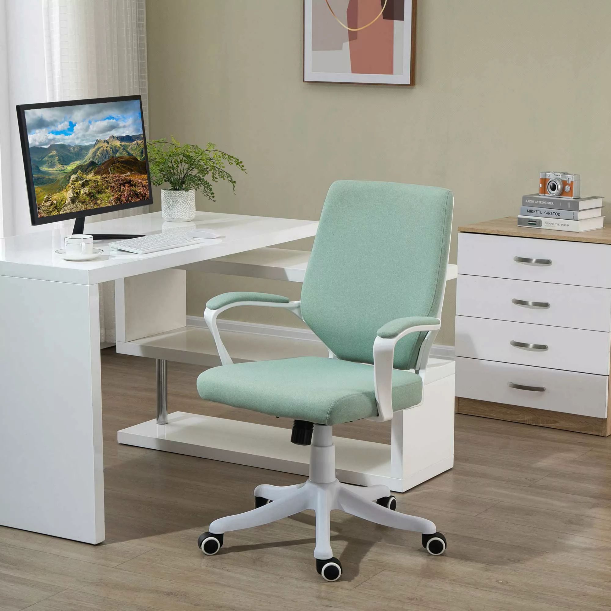 Vinsetto Bürostuhl  Schreibtischstuhl, Wippenfunktion, Rückenlehne Dick Gep günstig online kaufen