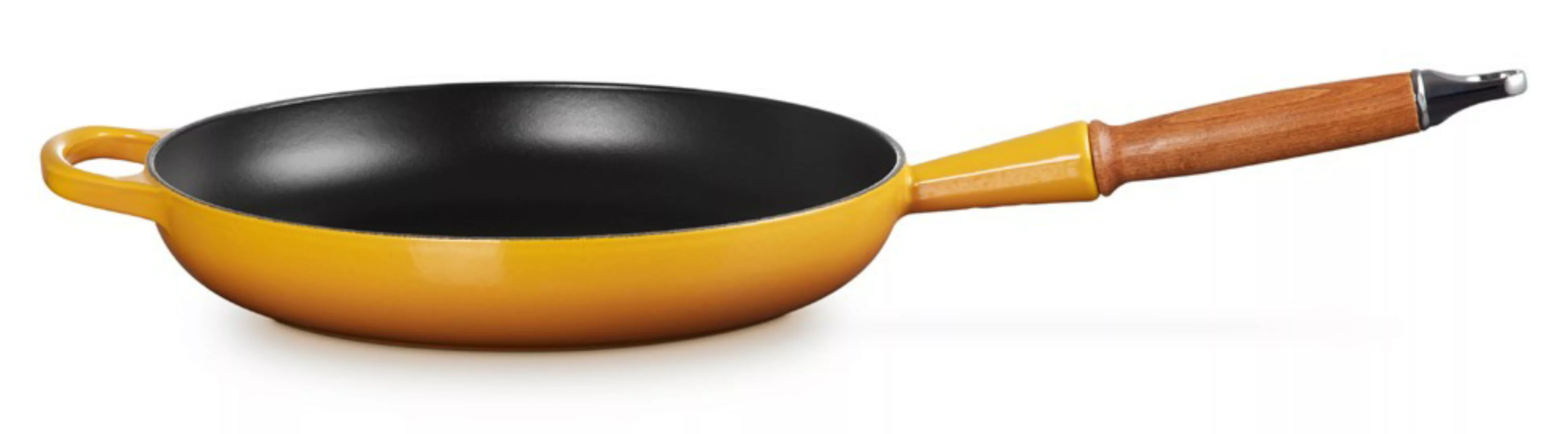 Le Creuset Bratpfanne mit Holzgriff Signature Gusseisen Nectar Gelb 28 cm günstig online kaufen