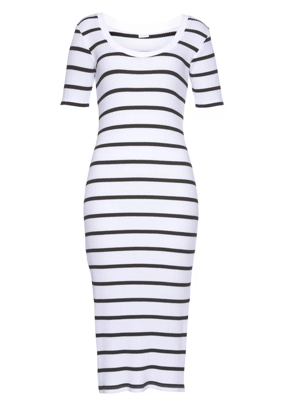 LASCANA Shirtkleid mit gerippter Struktur im Streifenlook, Sommerkleid aus günstig online kaufen