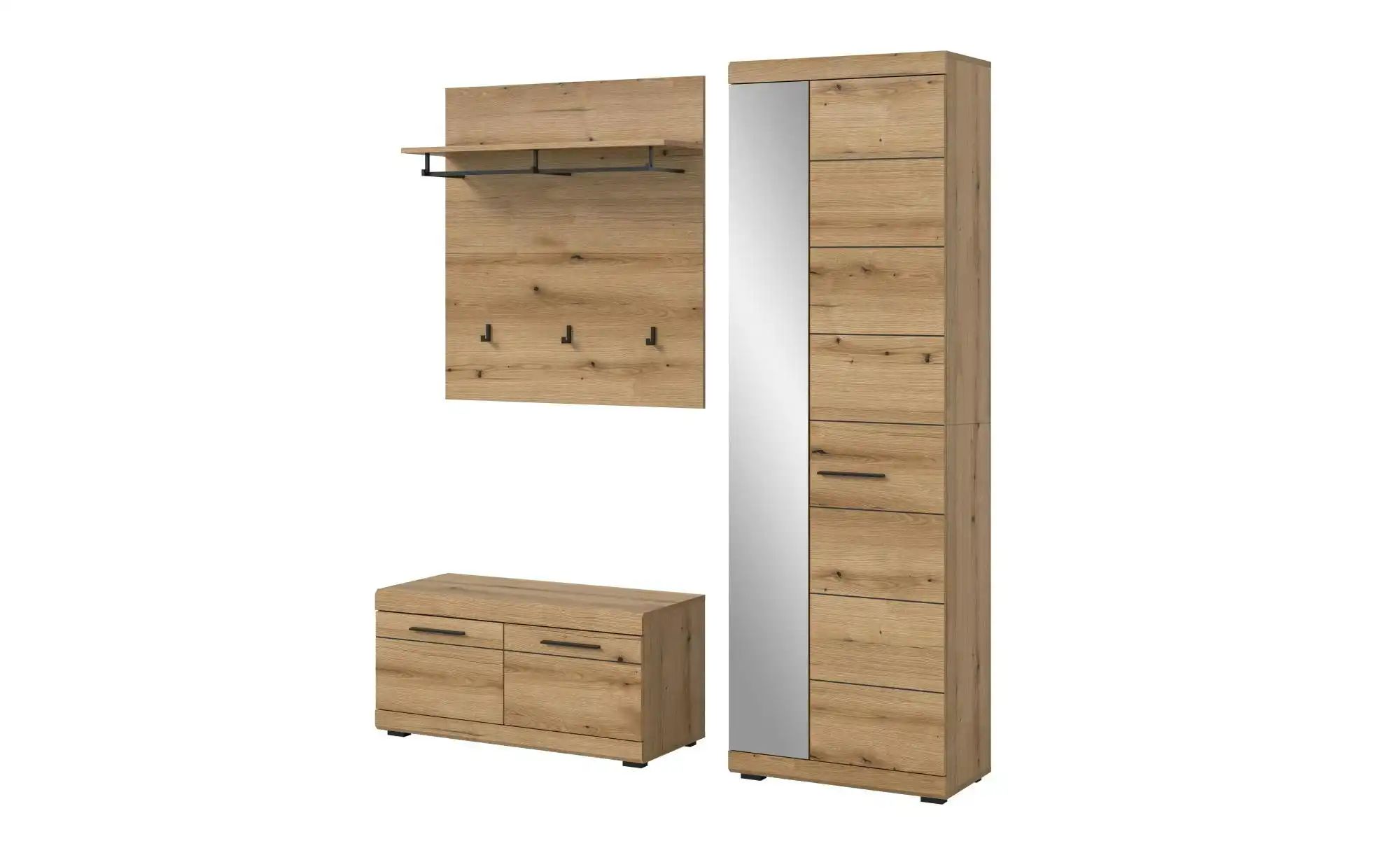 Garderobenkombination   ¦ holzfarben ¦ Maße (cm): B: 167 H: 197 Garderoben günstig online kaufen