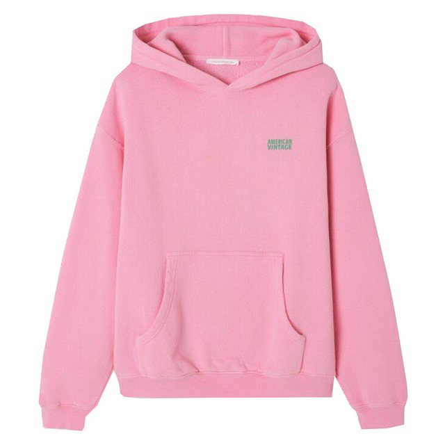 American Vintage Hoodie Kapuzenpullover IZUBIRD aus Baumwolle in Pink günstig online kaufen