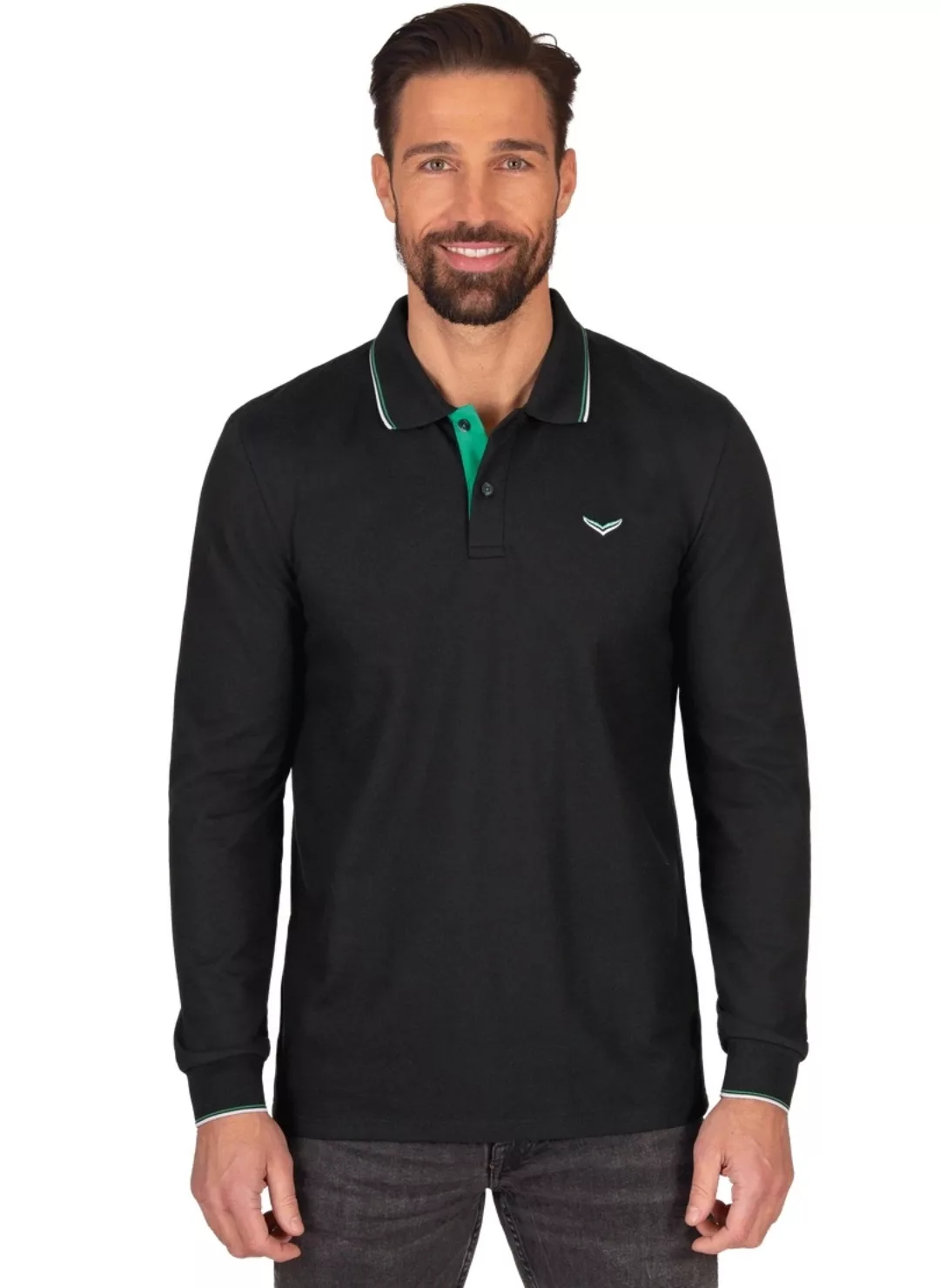 Trigema Poloshirt TRIGEMA Modisches Poloshirt mit langen Armen (1-tlg) günstig online kaufen