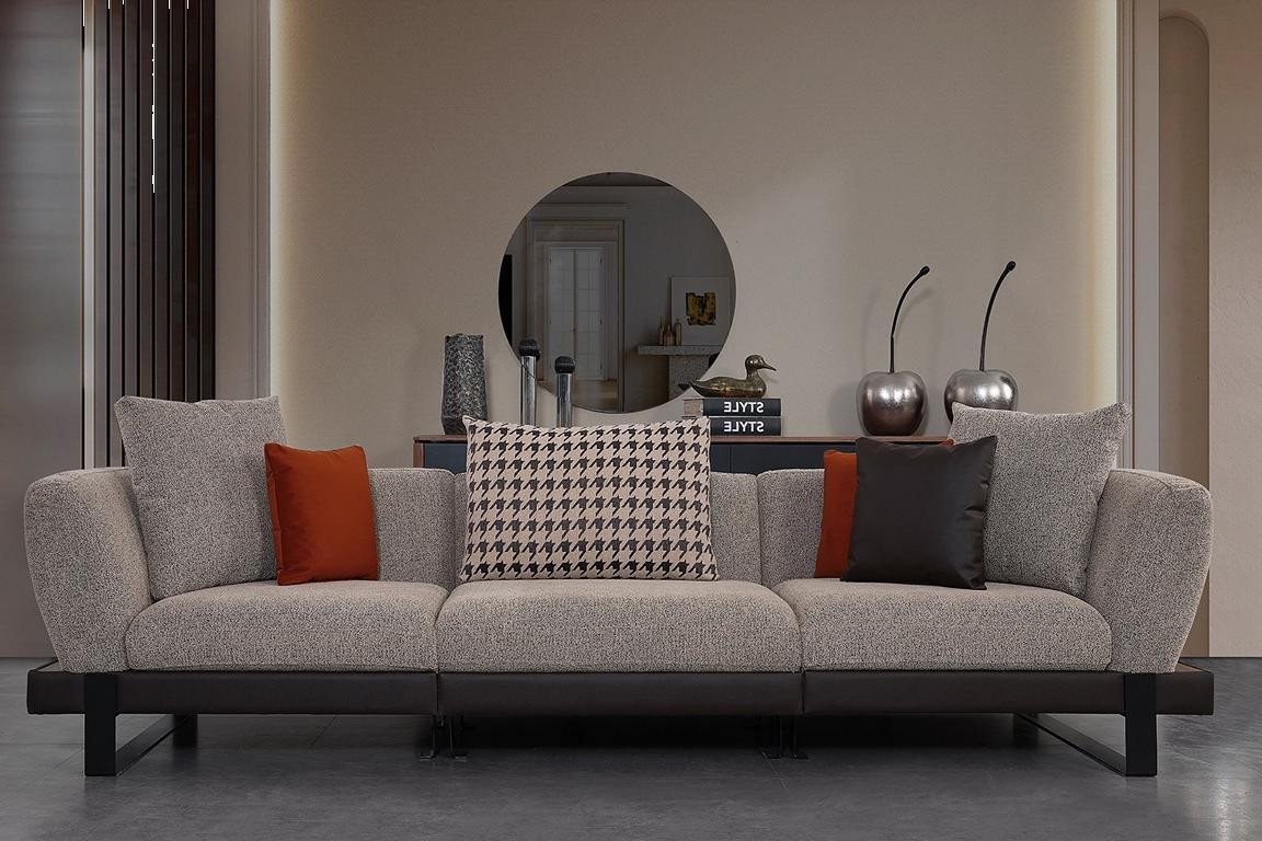 Xlmoebel Sofa Neu Luxuriöses Wohnzimmer-Sofa in Grau - Sitzcouch für das Wo günstig online kaufen