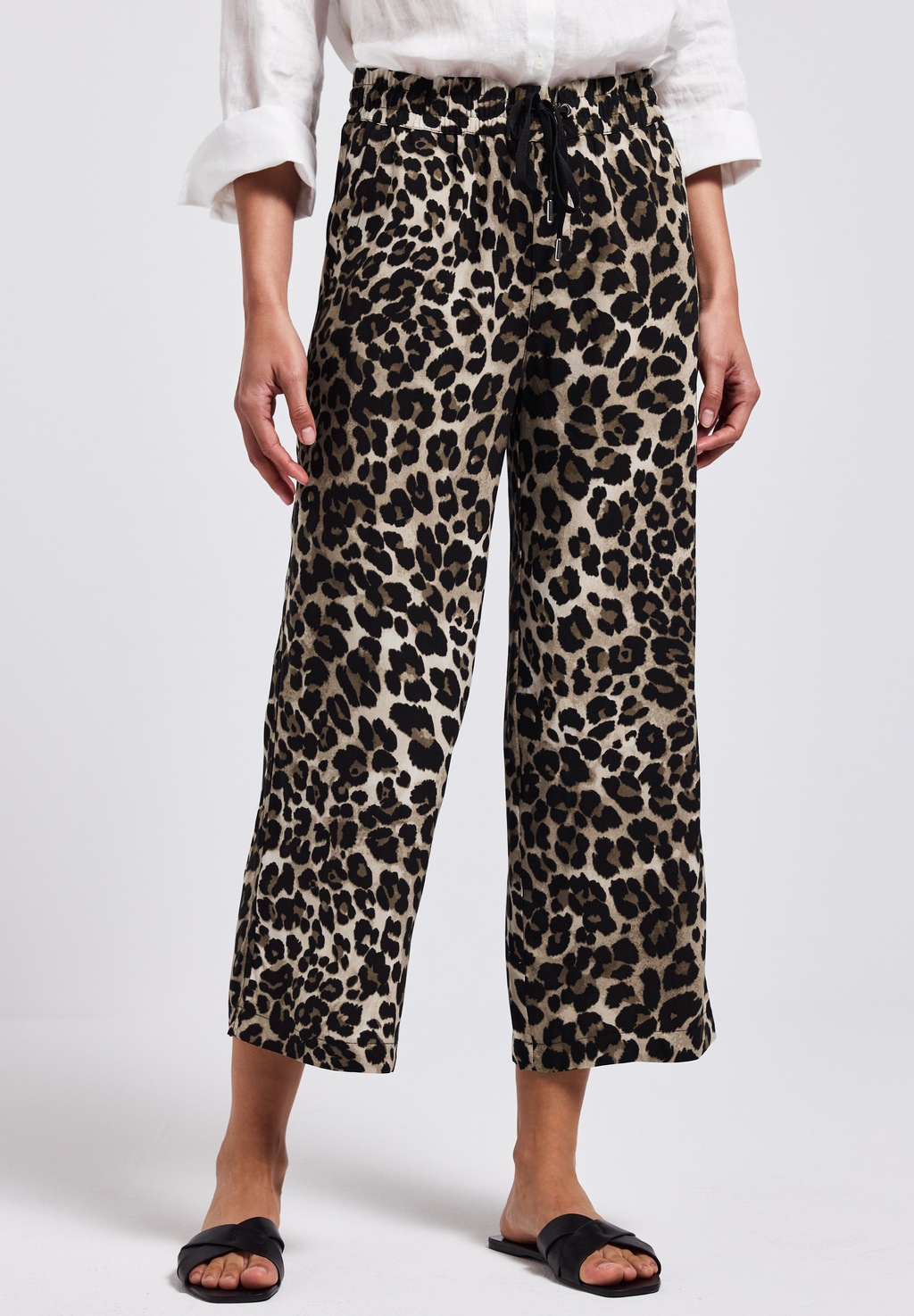STREET ONE Stoffhose – Gemusterte Wide günstig online kaufen