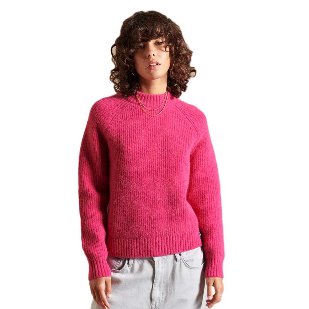 Superdry Alpaca Blend Crew Pullover XS Fenway Pink günstig online kaufen