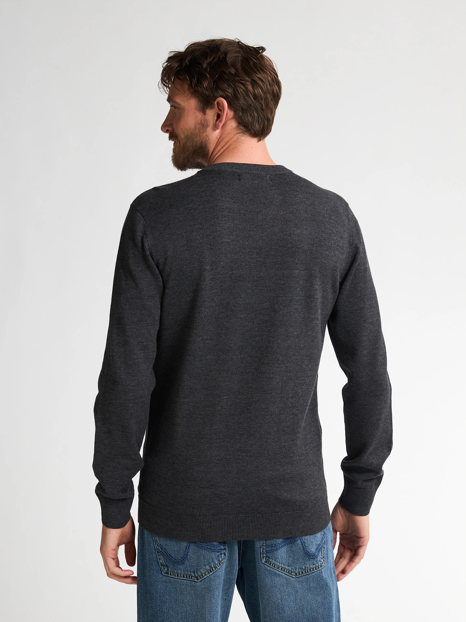 Petrol Industries V-Ausschnitt-Pullover "V-Neck Basi", Materialmix mit Baum günstig online kaufen