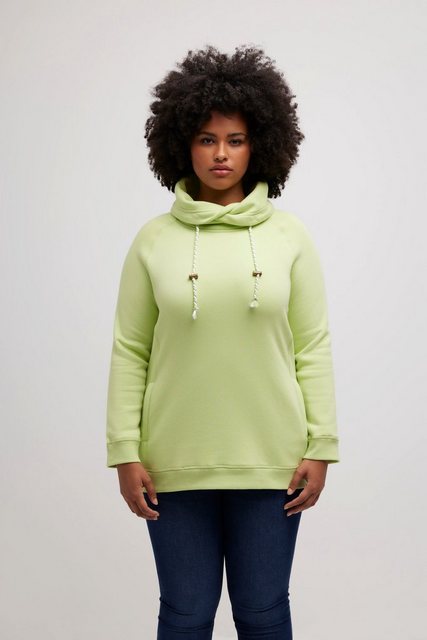 Ulla Popken Sweatshirt Sweatshirt weiter Stehkragen Taschen günstig online kaufen