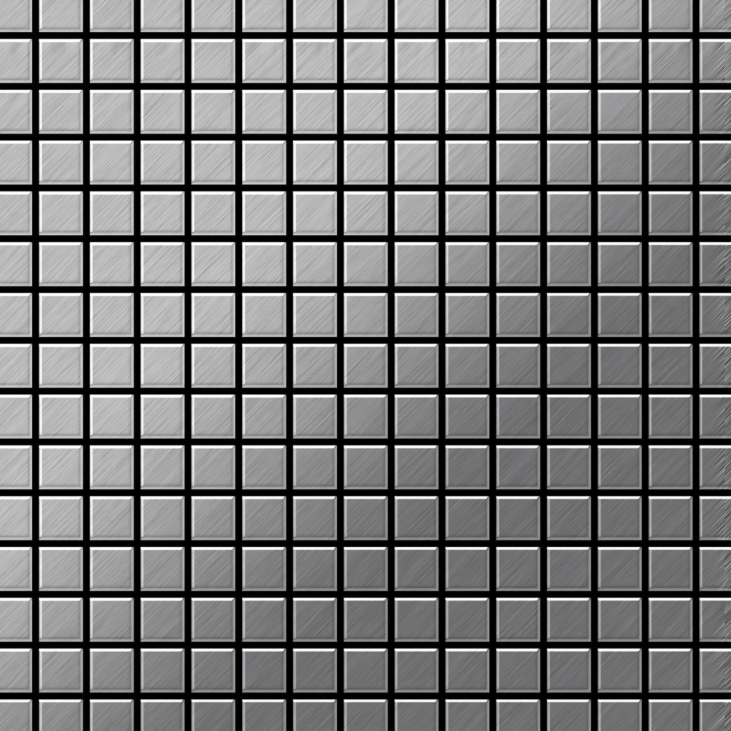 ALLOY Mosaik Fliese Massiv Metall Edelstahl Marine Gebürstet Grau 1,6mm Mos günstig online kaufen