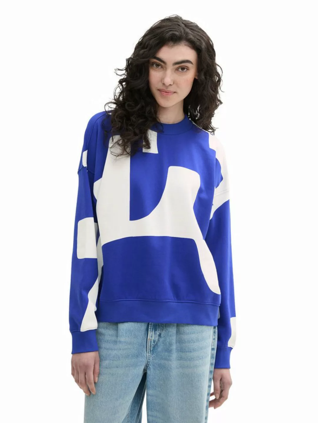 TOM TAILOR Denim Sweatshirt mit Color-Blocking-Print günstig online kaufen