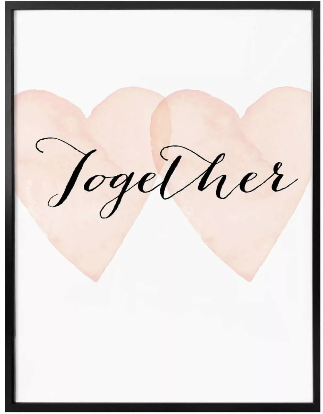 Wall-Art Poster "Together", Schriftzug, (1 St.), Poster ohne Bilderrahmen günstig online kaufen