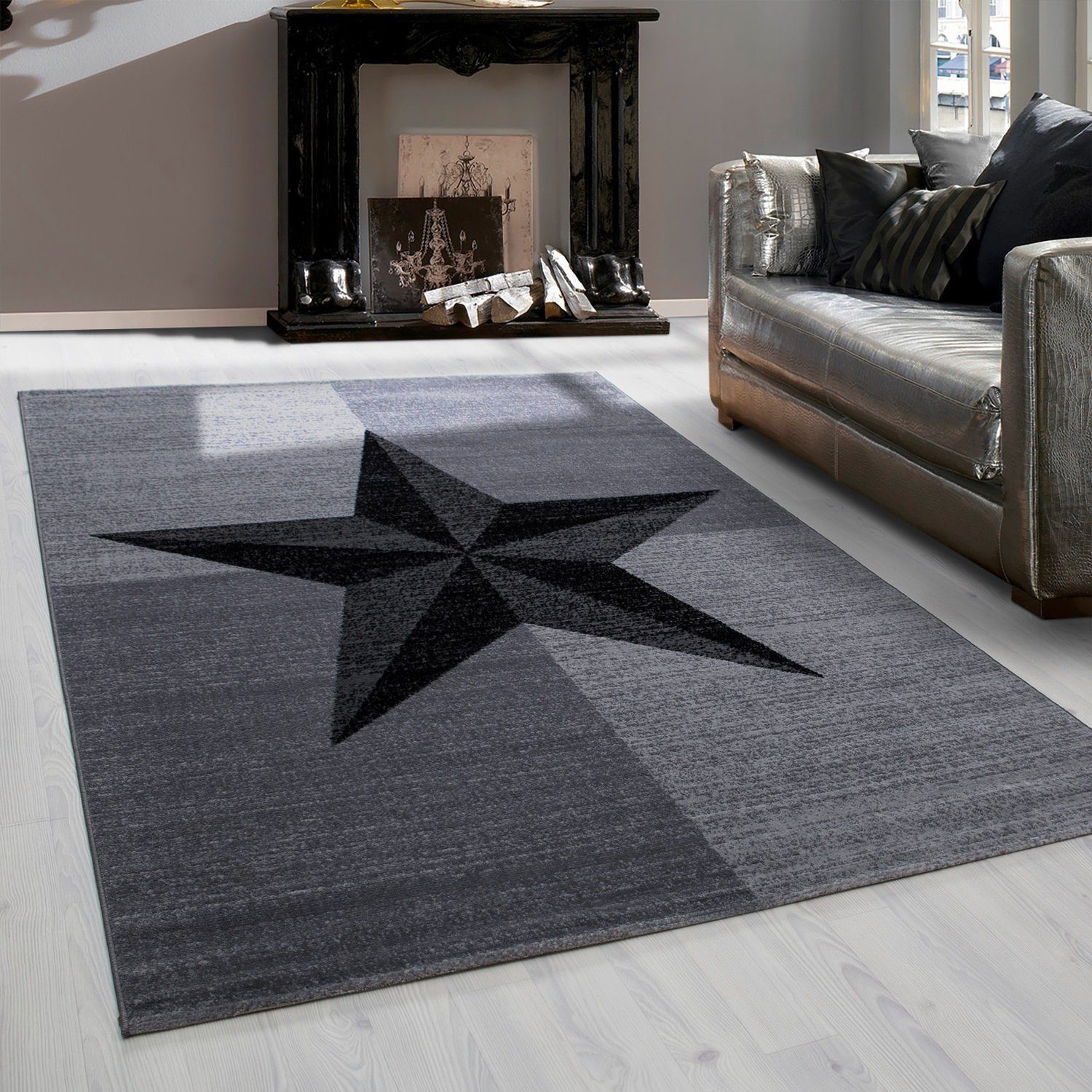Teppium Teppich Sterne-Design, Läufer, Höhe: 6 günstig online kaufen
