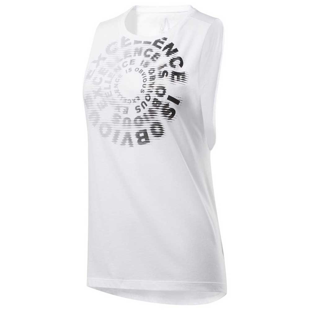 Reebok Excellence Muscle Ärmelloses T-shirt XS White günstig online kaufen
