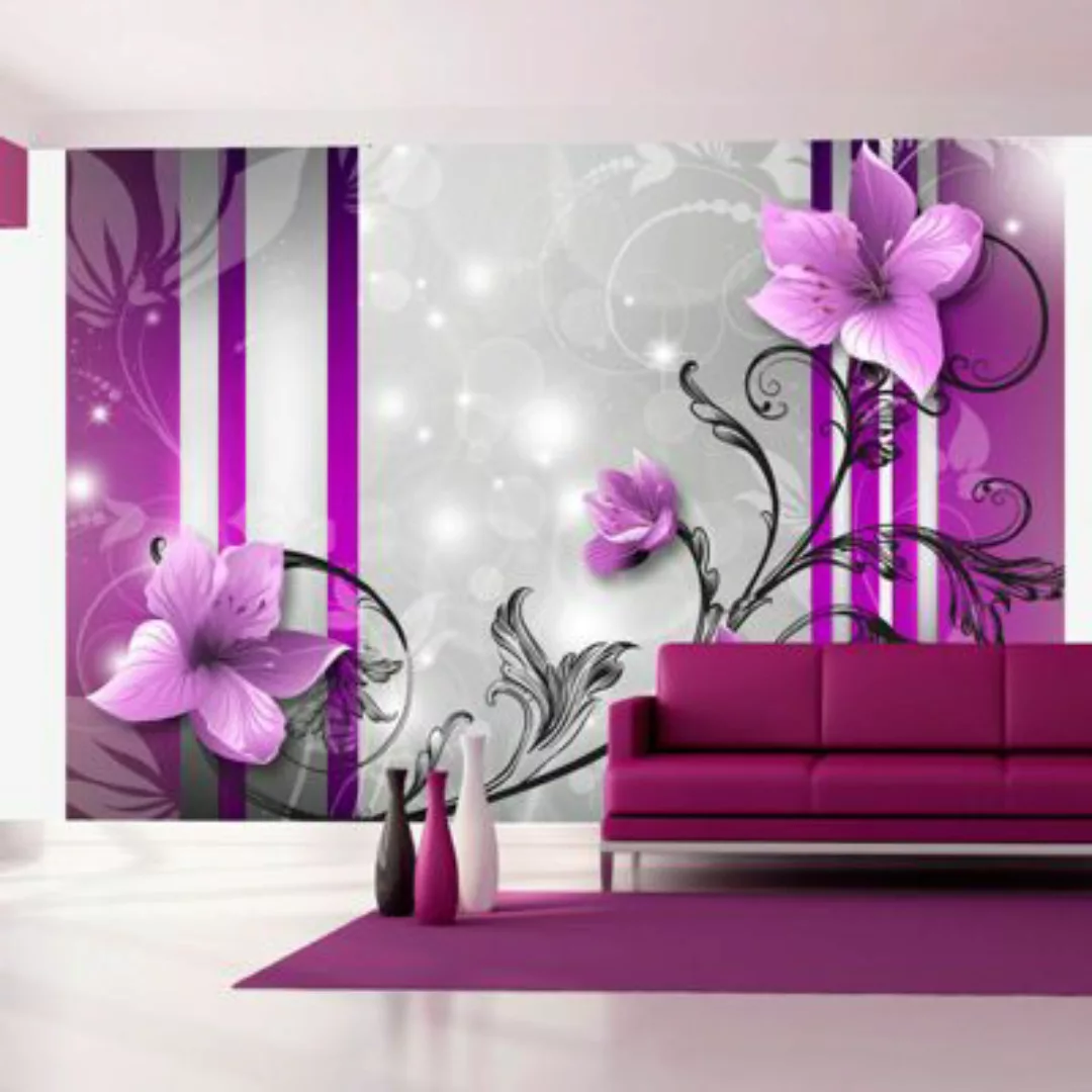 artgeist Fototapete Violet buds mehrfarbig Gr. 400 x 280 günstig online kaufen
