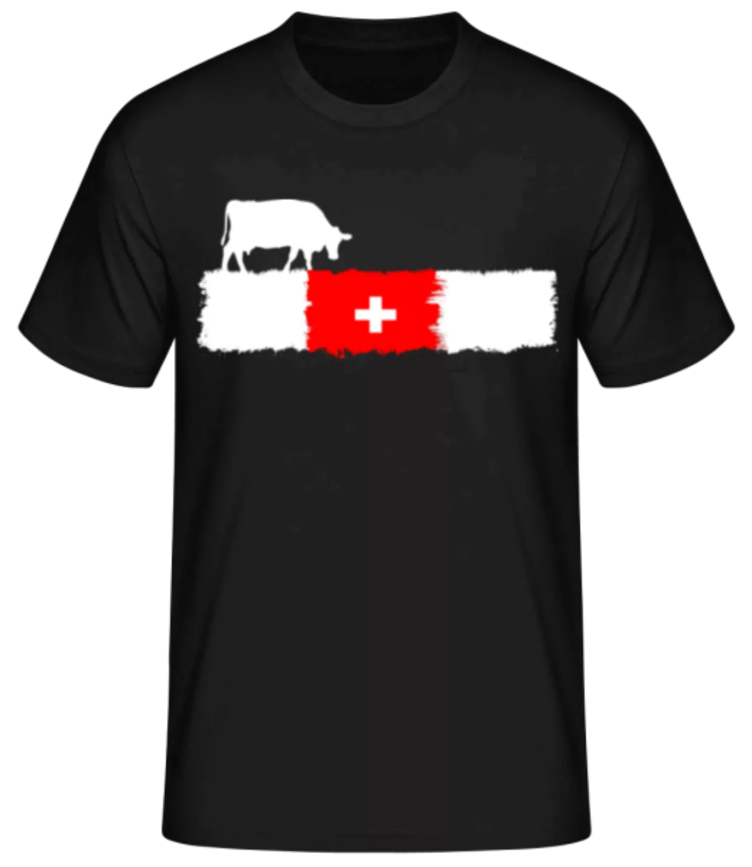 Schweiz Flagge Kuh · Männer Basic T-Shirt günstig online kaufen