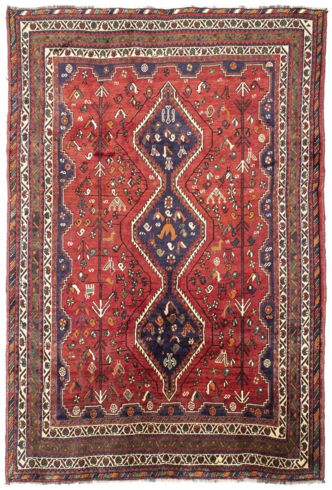 morgenland Wollteppich »Shiraz Medaillon Rosso 290 x 208 cm«, rechteckig günstig online kaufen