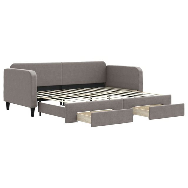 vidaXL Gästebett Gästebett Tagesbett Ausziehbar mit Schubladen Taupe 90x200 günstig online kaufen