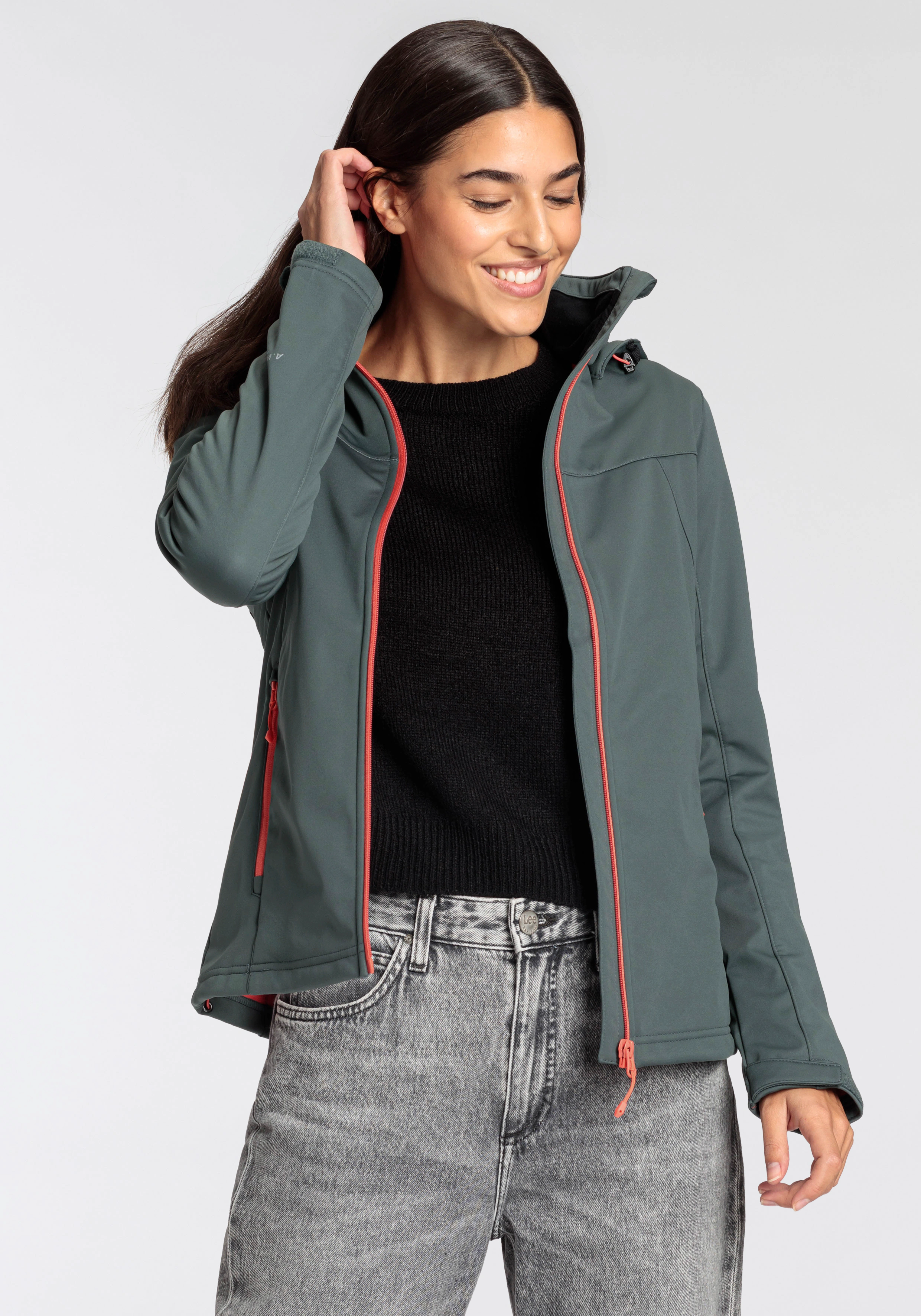 Icepeak Softshelljacke "D SOFTSHELLJACKE BOISE", (1 St.), mit Kapuze, Wasse günstig online kaufen