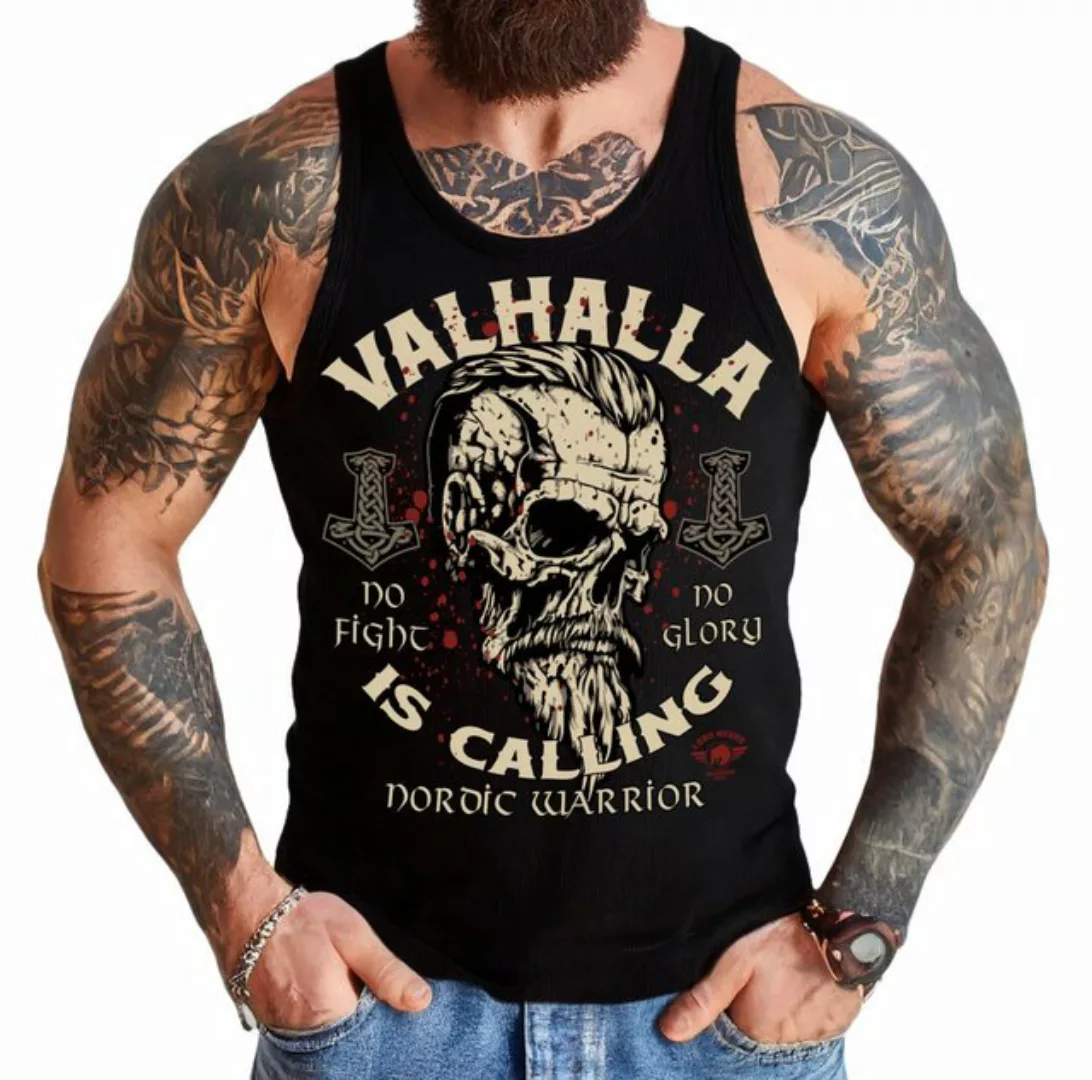LOBO NEGRO® Tanktop Muskel Shirt für Wikinger Nordmann Keltic Fans: Valhall günstig online kaufen