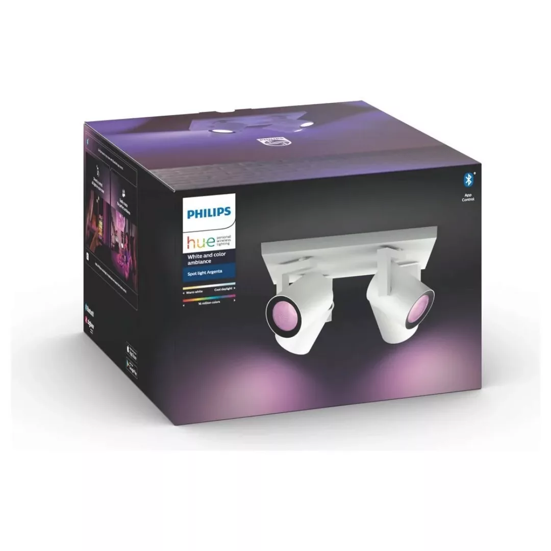 Philips Hue Bluetooth White & Color Ambiance Argenta - Spot Weiß 4-flammig günstig online kaufen