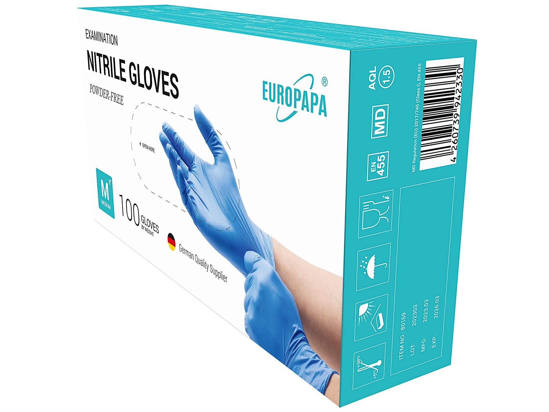 EUROPAPA Nitril-Handschuhe Medical Einmalhandschuhe Untersuchungshandschuhe günstig online kaufen