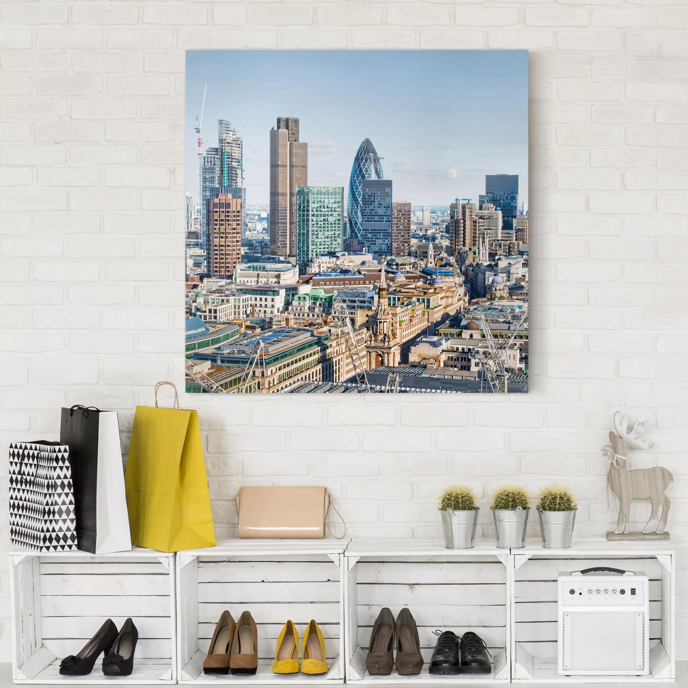 Leinwandbild Architektur & Skyline - Quadrat City of London günstig online kaufen