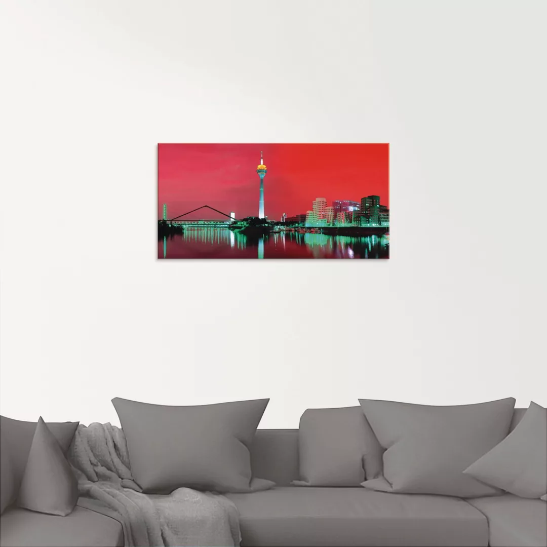 Artland Glasbild "Düsseldorf Skyline V", Deutschland, (1 St.), in verschied günstig online kaufen