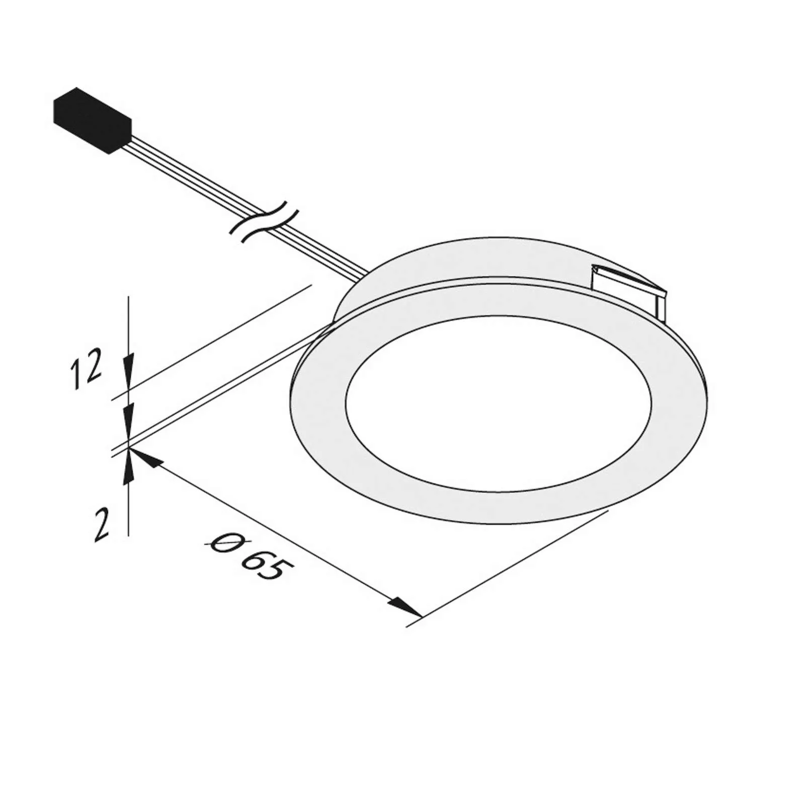 LED-Möbeleinbauleuchte Dynamic FAR 58 stahl 3W CCT günstig online kaufen