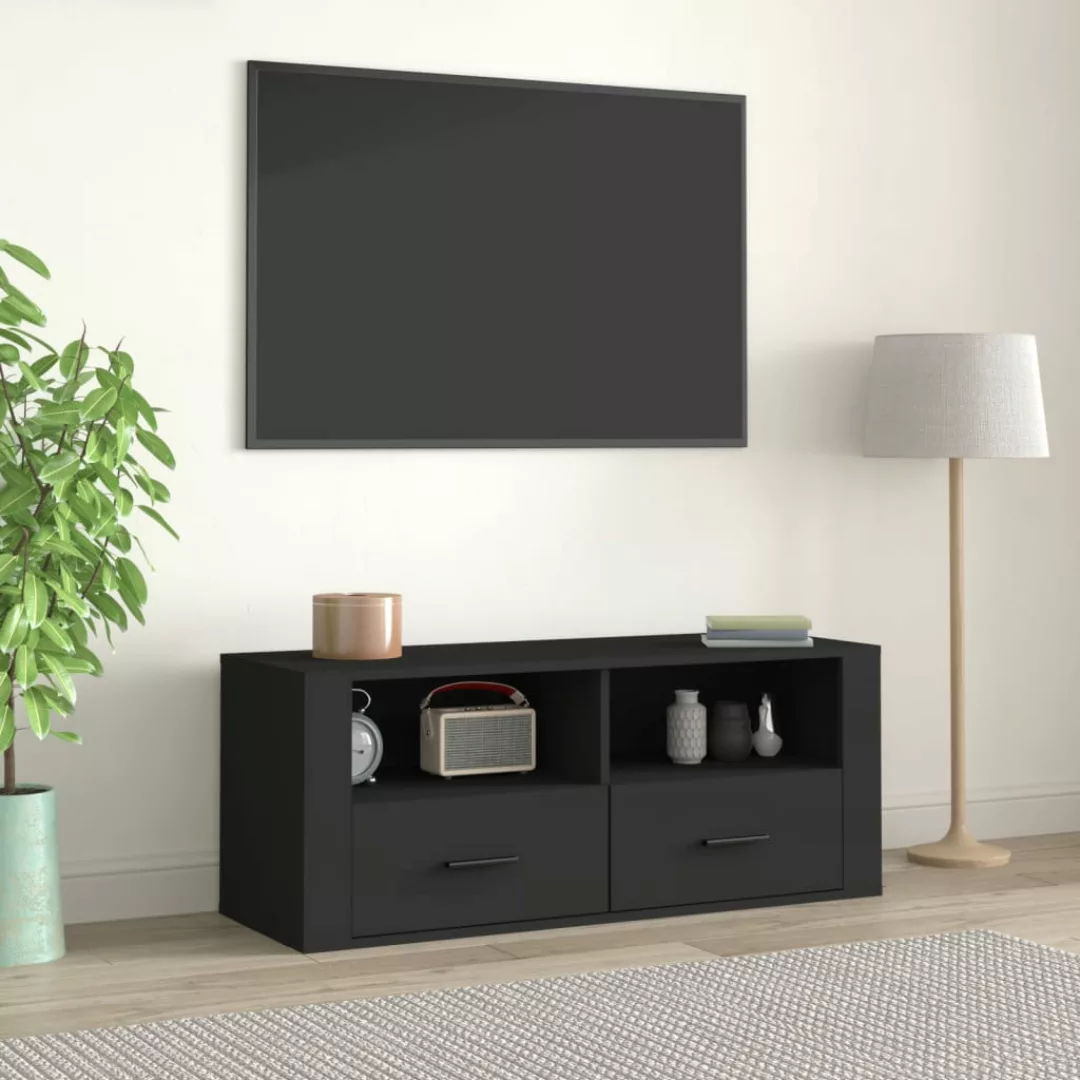 Vidaxl Tv-schrank Schwarz 100x35x40 Cm Holzwerkstoff günstig online kaufen