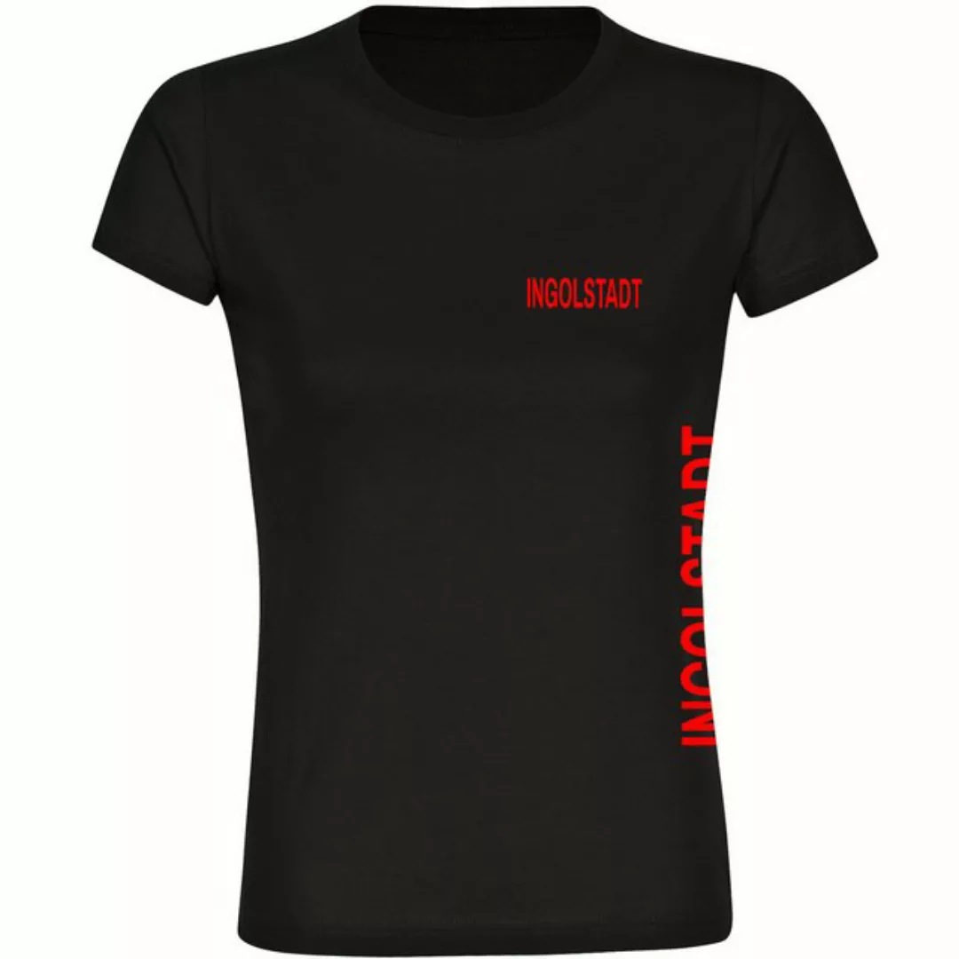 multifanshop T-Shirt Damen Ingolstadt - Brust & Seite - Frauen günstig online kaufen