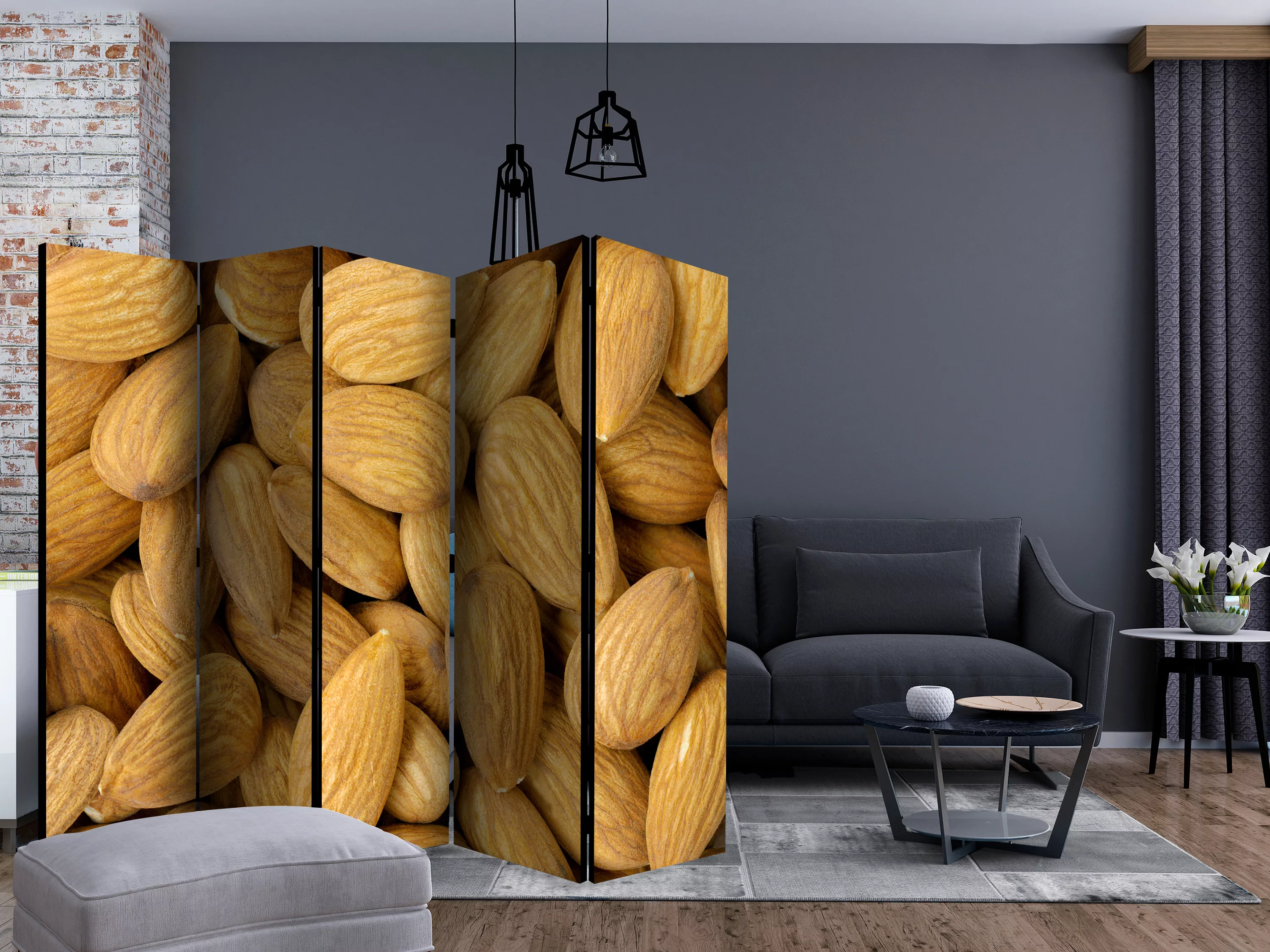 5-teiliges Paravent - Tasty Almonds Ii [room Dividers] günstig online kaufen