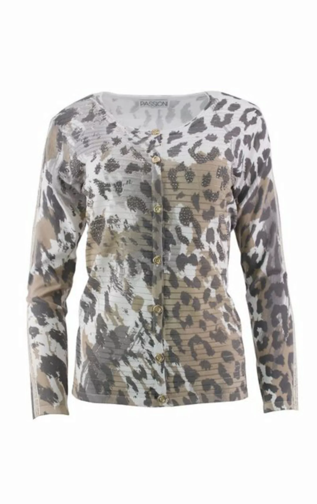 Passioni Cardigan Twinset mit modernem Animalprint günstig online kaufen