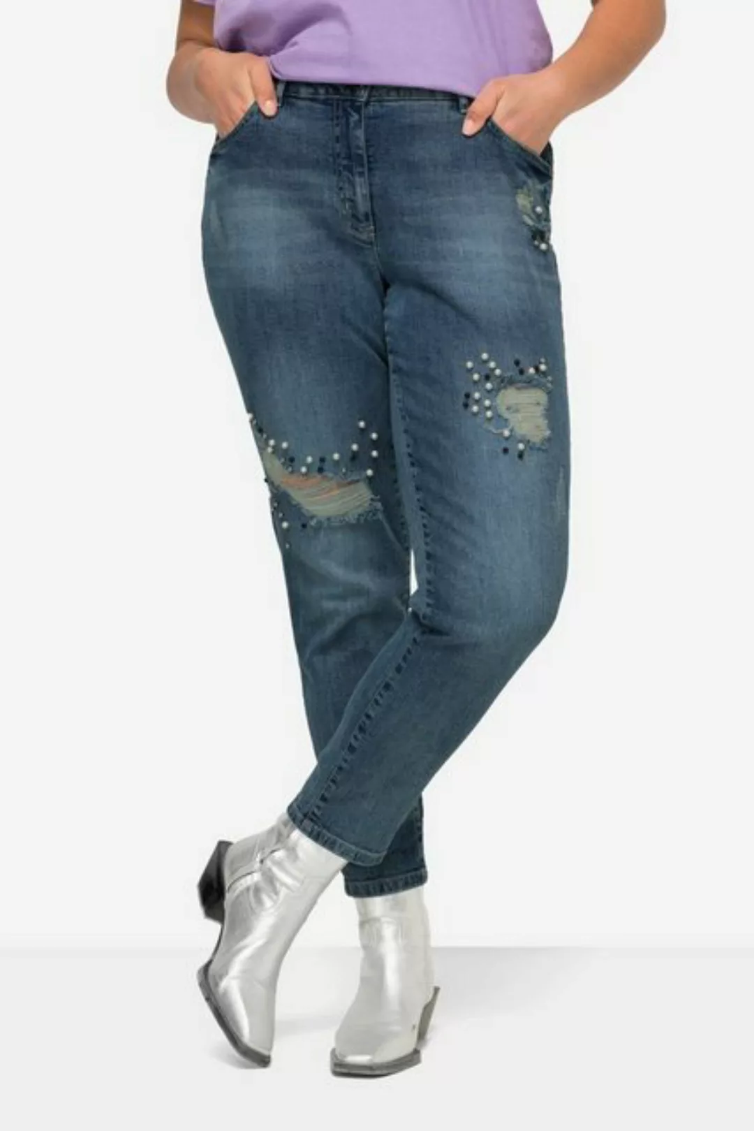 Angel of Style Regular-fit-Jeans Jeans Slim Fit verzierte Destroy-Effekte 5 günstig online kaufen