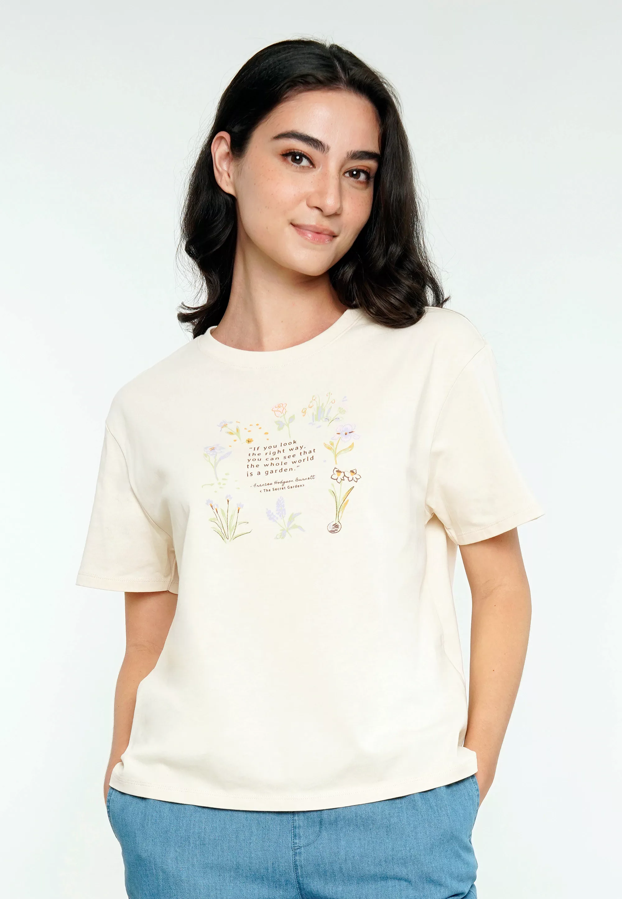 GIORDANO T-Shirt, mit zartem Front-Print günstig online kaufen