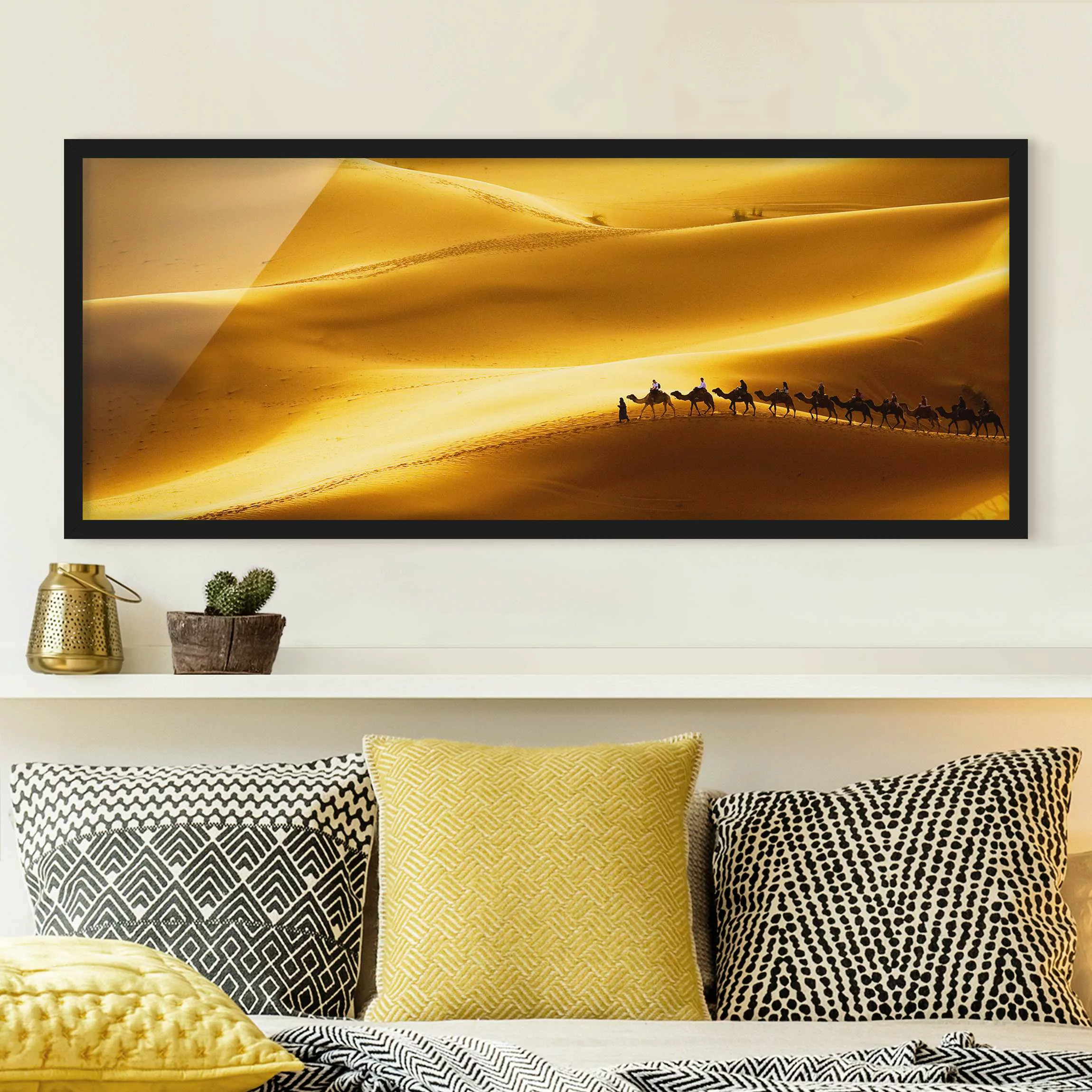 Bild mit Rahmen Natur & Landschaft - Panorama Golden Dunes günstig online kaufen