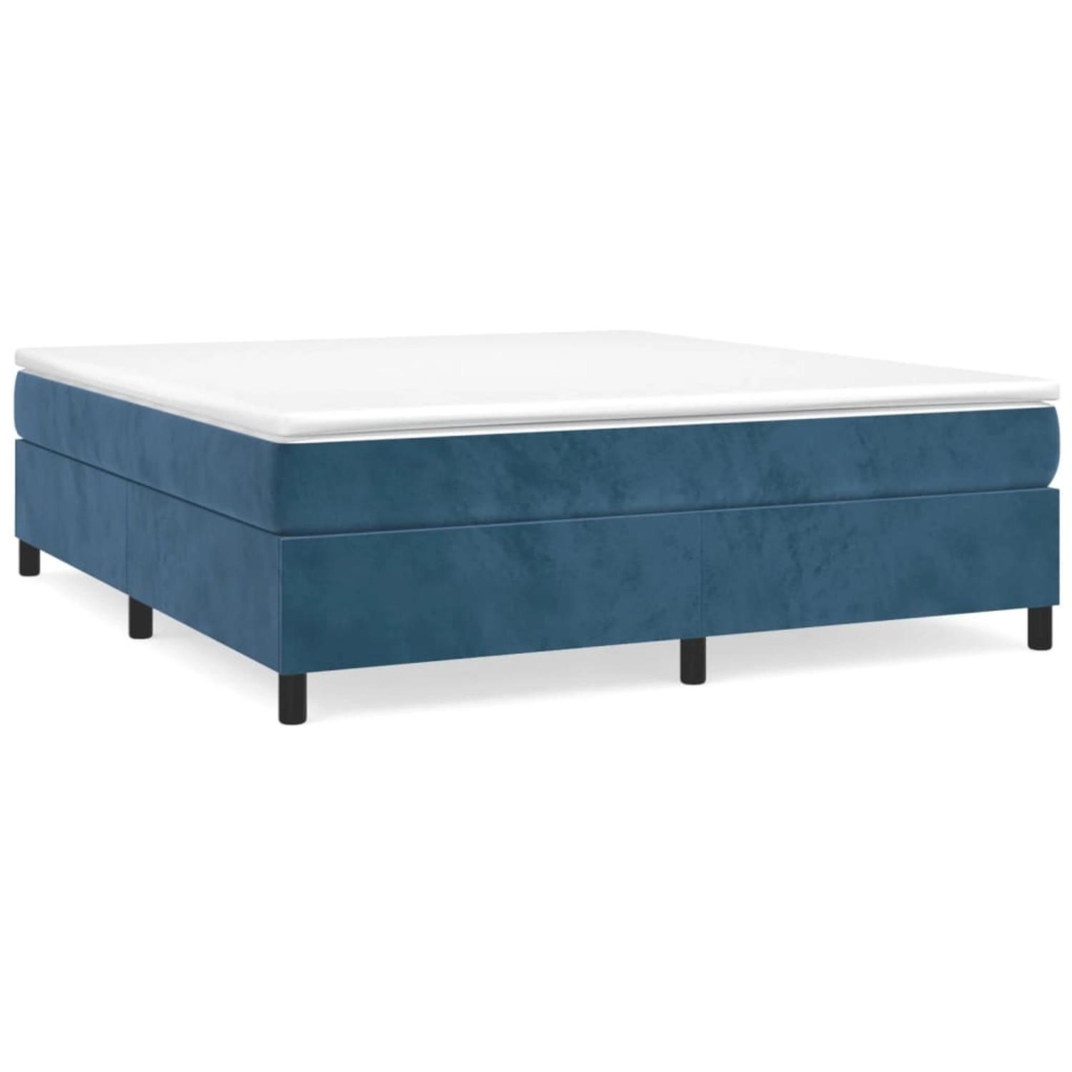 Vidaxl Boxspringbett Dunkelblau 160x200 Cm Samt günstig online kaufen