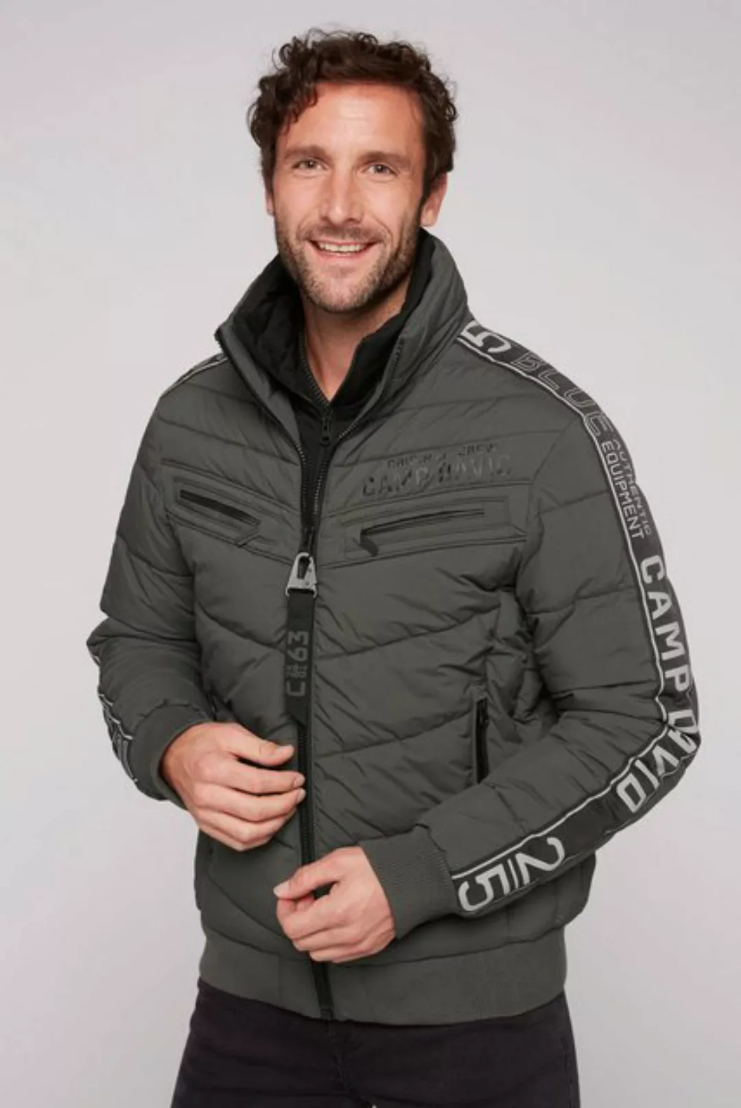 CAMP DAVID Winterjacke mit Rippbündchen im Ärmel günstig online kaufen