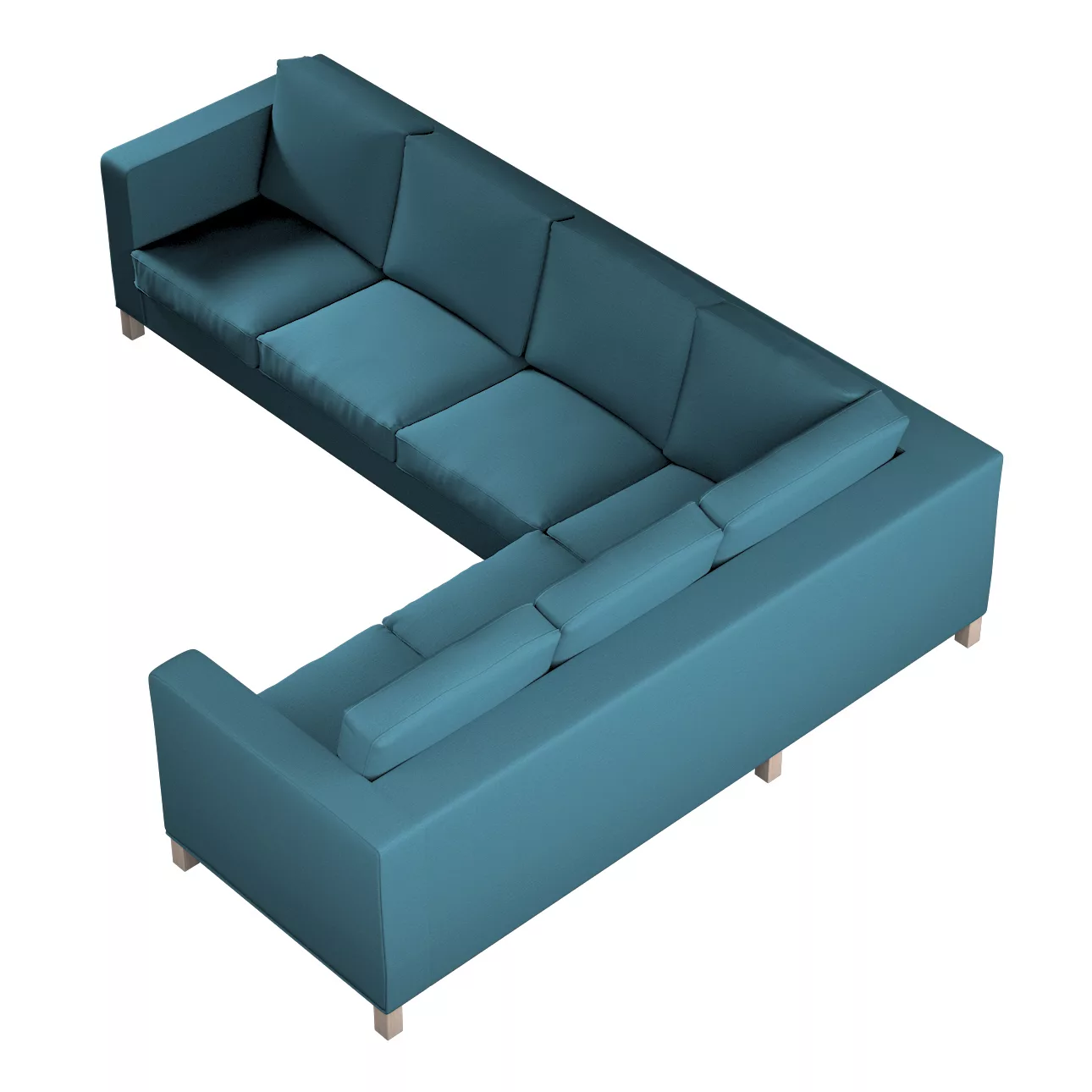 Bezug für Karlanda Sofa Ecke links, dunkelblau, 36cm x 30cm x 50cm, Living günstig online kaufen