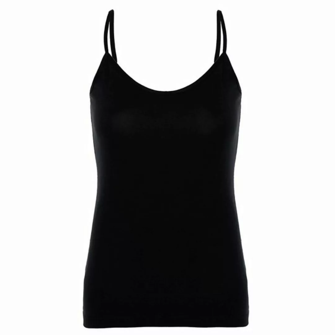 fashionshowcase Tanktop Damen Spaghettiträger Tops 4er Pack - 100% Baumwoll günstig online kaufen