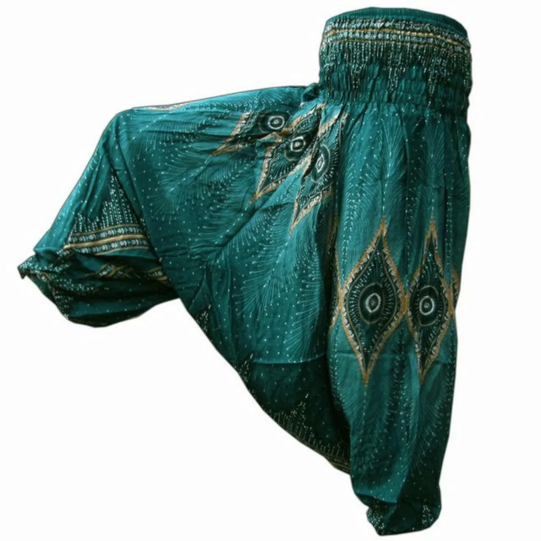 PANASIAM Relaxhose Aladinhose Pfauenauge Haremshose aus 100% natürlicher Vi günstig online kaufen