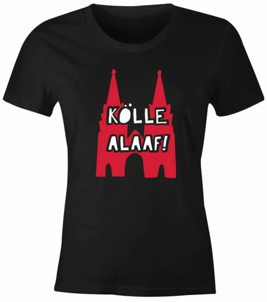 MoonWorks Print-Shirt Damen T-Shirt Shirt Karneval Köln Kölle Alaaf Kostüm- günstig online kaufen