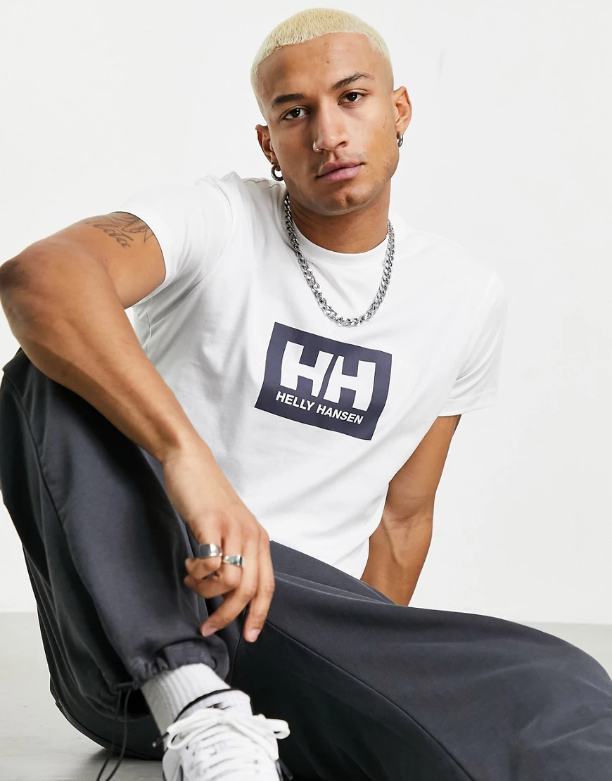 Helly Hansen – Kastiges T-Shirt in Weiß günstig online kaufen