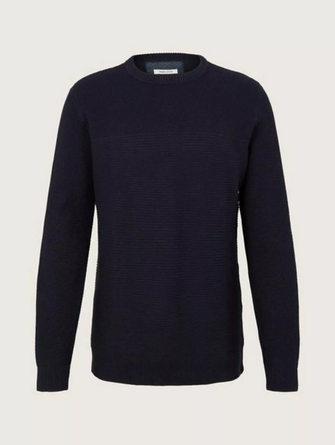 Tom Tailor Herren Rundhals Pullover BASIC STRUCTURED günstig online kaufen