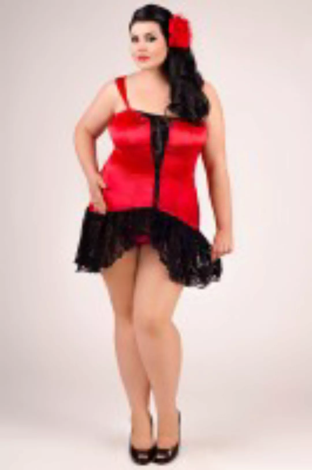 Schwarz/rotes Kleid günstig online kaufen