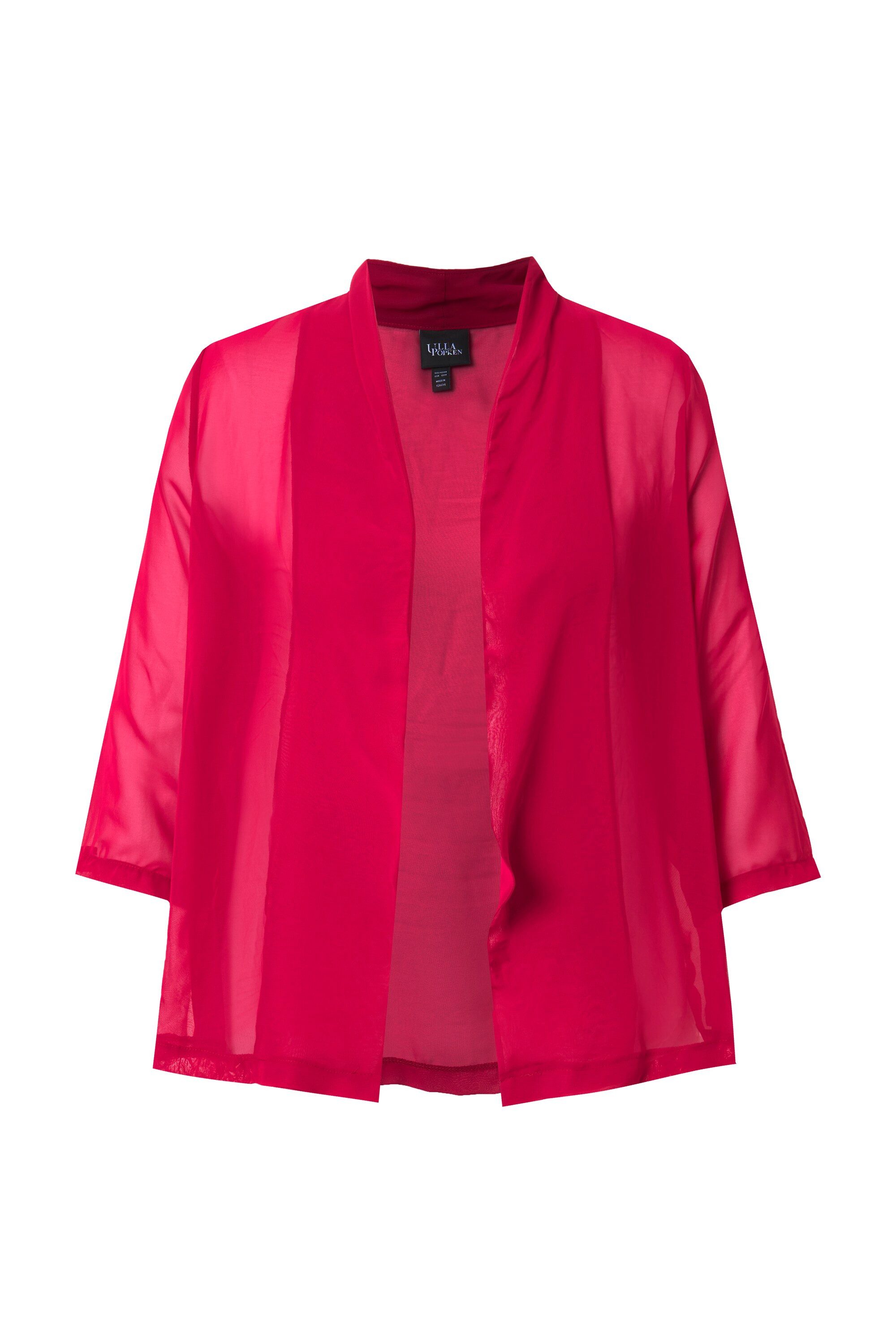 Ulla Popken Kurzjacke Chiffonjacke Oversized Schalkragen günstig online kaufen